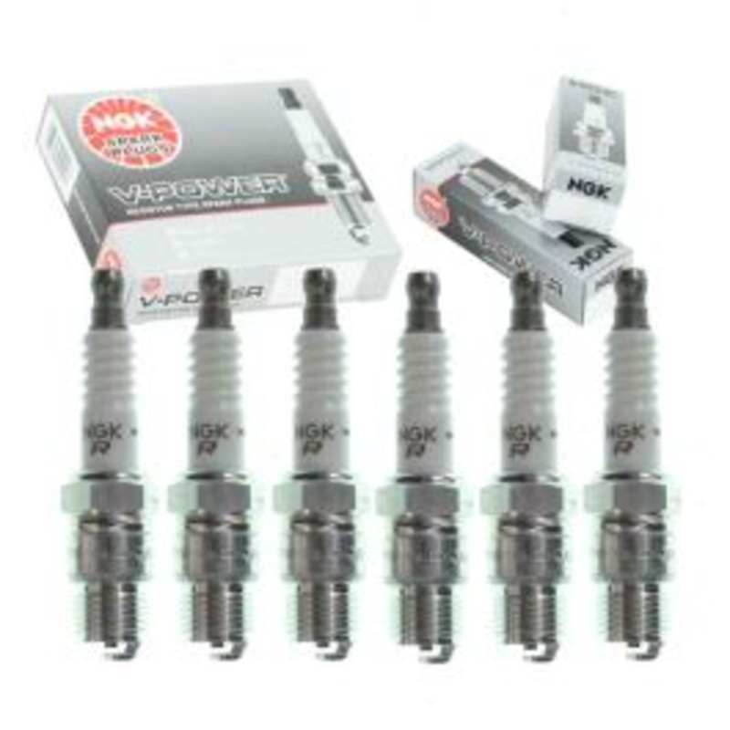 6 pc NGK V-Power Spark Plugs for 1975-1978 GMC P25 4.8L L6