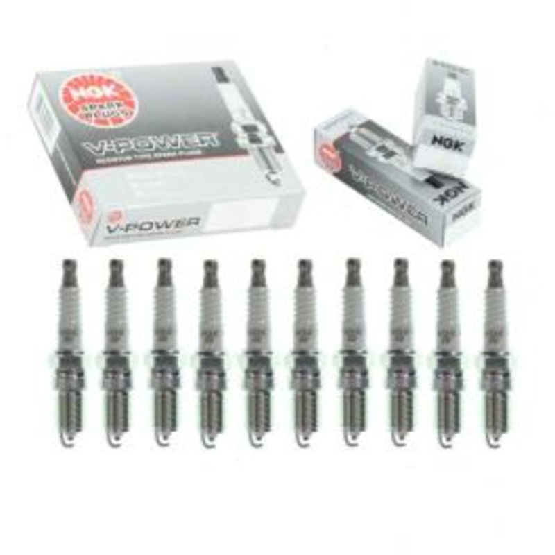 10 pc NGK V-Power Spark Plugs for 1997-2002 Ford E-350 Econoline 6.8L V10