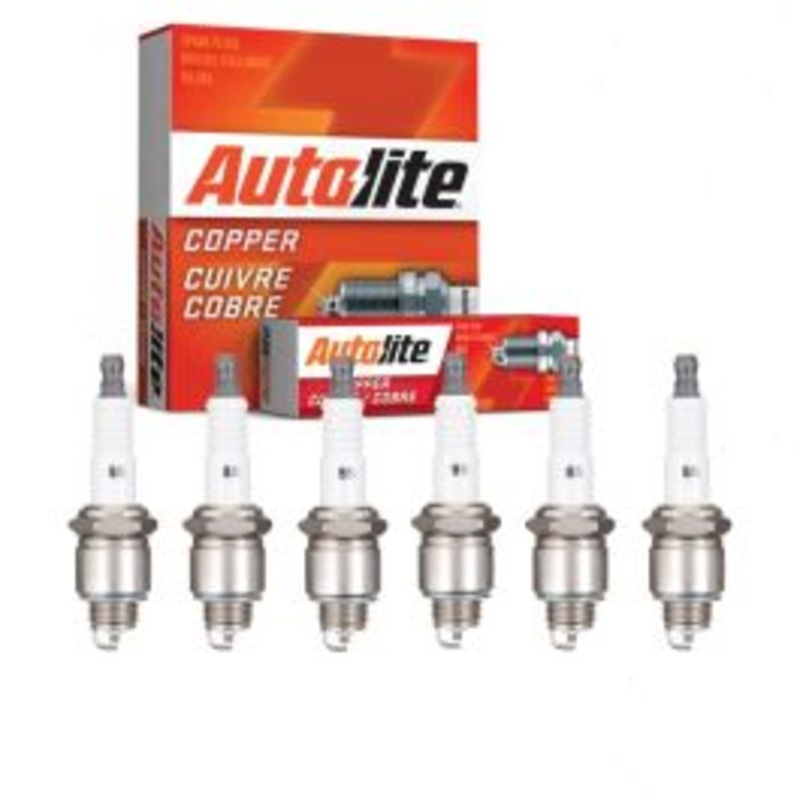 6 pc Autolite Copper Core Spark Plugs for 1962-1965 International CM80 3.6L L6