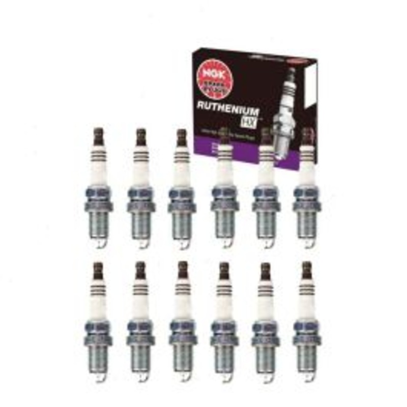 12 pc NGK Ruthenium HX Spark Plugs for 2005 Aston Martin DB9 6.0L V12