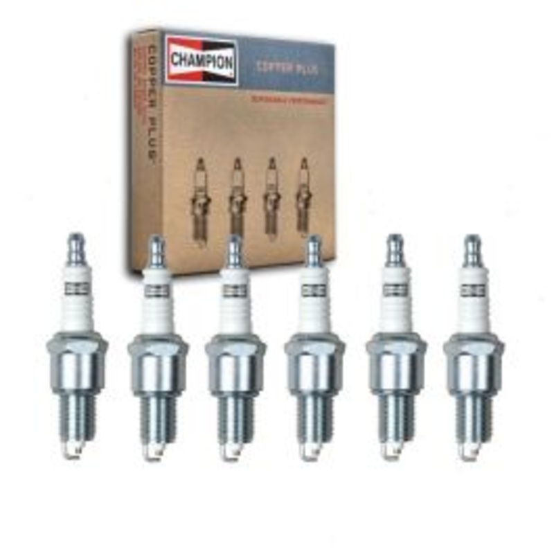 6 pc Champion Copper Plus Spark Plugs for 1968 Dodge P100 3.7L L6