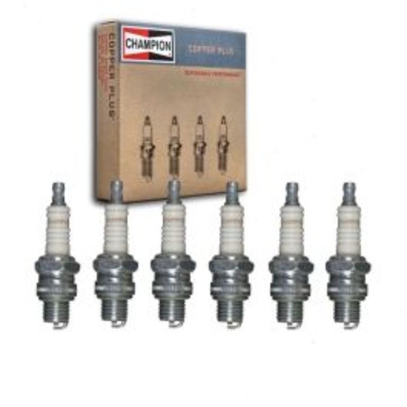 6 pc Champion Copper Plus Spark Plugs for 1950 Delahaye 180 4.5L L6