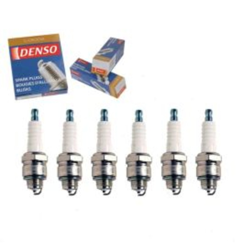 6 pc DENSO Standard U-Groove Spark Plugs for 1966 GMC Suburban 5.0L V6