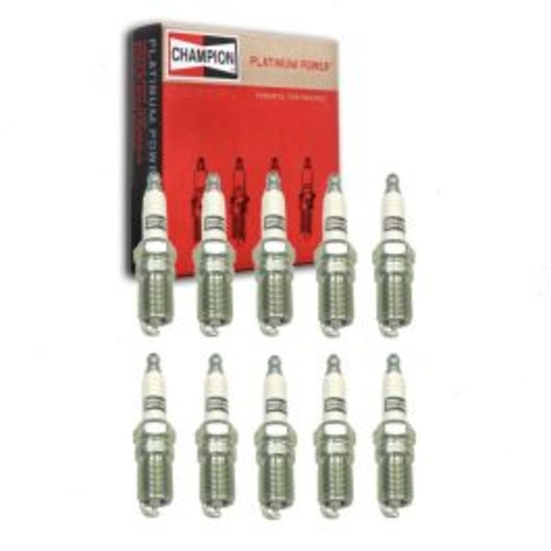 10 pc Champion Platinum Spark Plugs for 1998 Ford E-350 Econoline