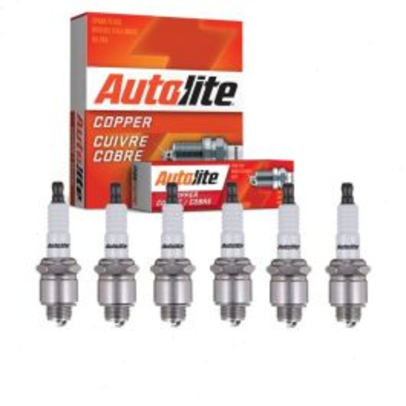 6 pc Autolite Copper Core Spark Plugs for 1949-1956 Plymouth Suburban 3.6L 3.8L L6