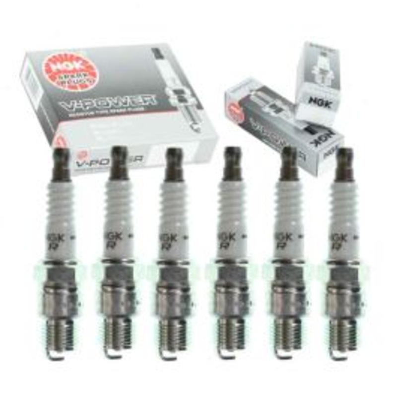 6 pc NGK V-Power Spark Plugs for 1975 Chevrolet C20 Suburban 4.8L L6