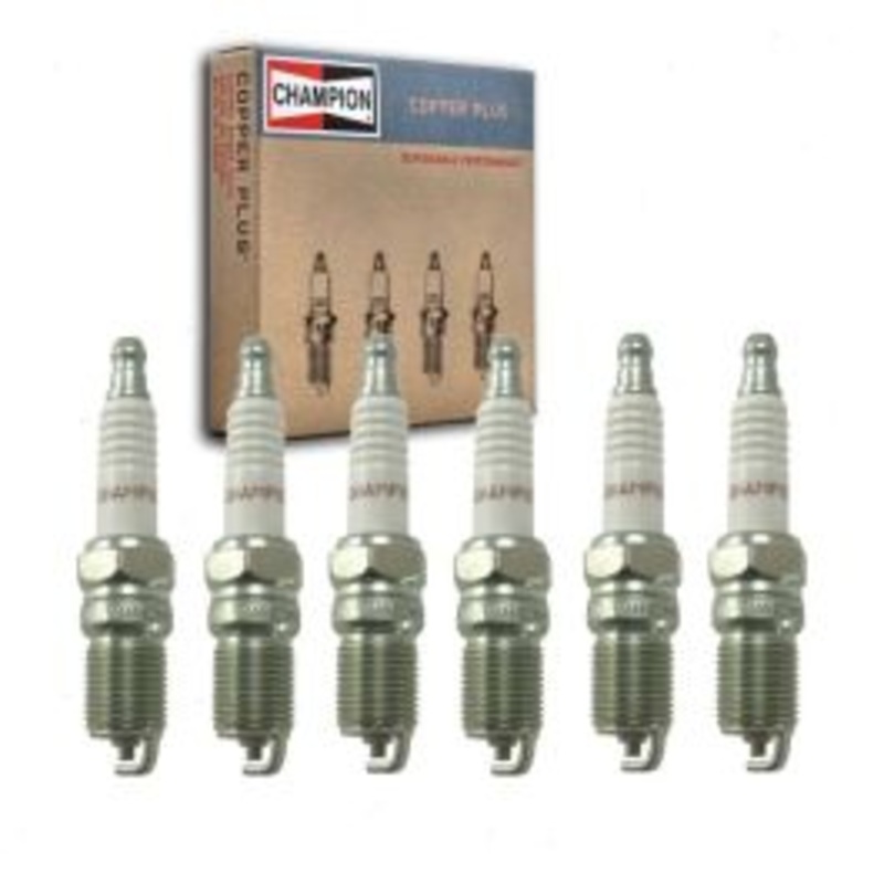 6 pc Champion Copper Plus Spark Plugs for 1986-1987 Oldsmobile Toronado 3.8L V6
