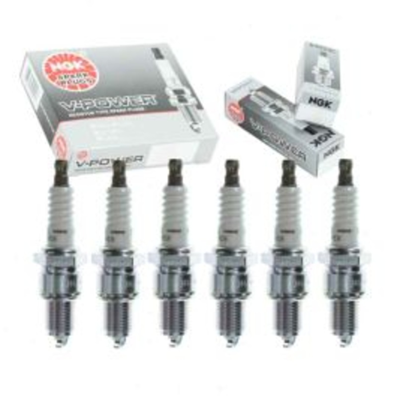 6 pc NGK V-Power Spark Plugs for 1971-1974 Plymouth Scamp 3.2L 3.7L L6