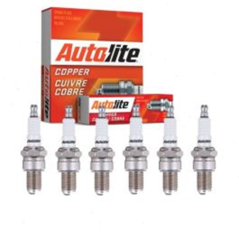 6 pc Autolite Copper Core Spark Plugs for 1964-1966 GMC G1000 Series 3.2L 3.8L L6