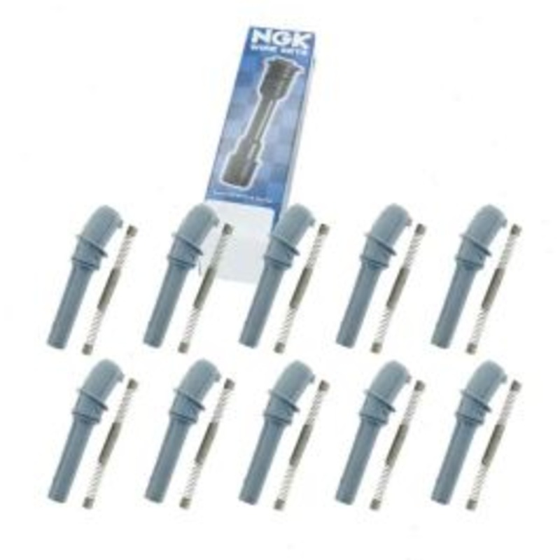 10 pc NGK Ignition Coil Boots for 1997-1998 Ford E-350 Econoline 6.8L V10