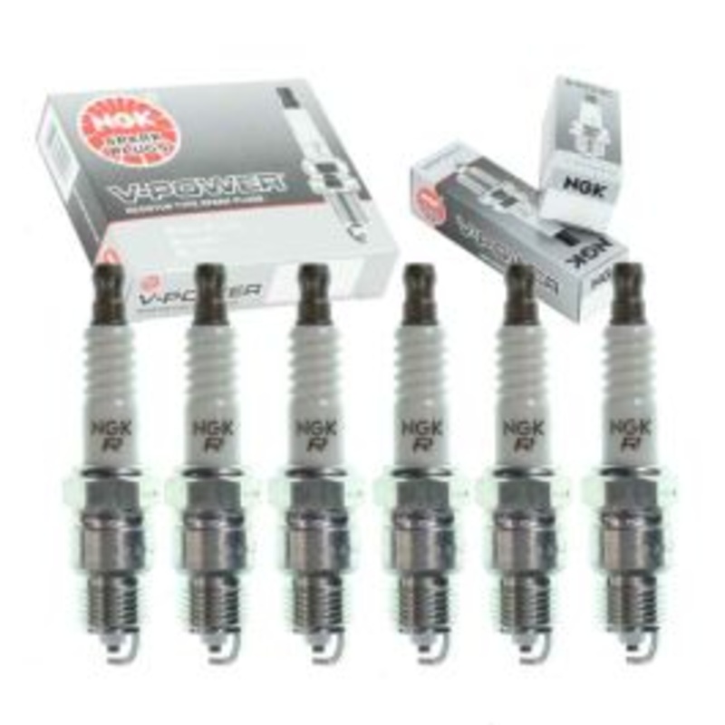 6 pc NGK V-Power Spark Plugs for 1971 Chevrolet K30 Pickup 4.1L L6