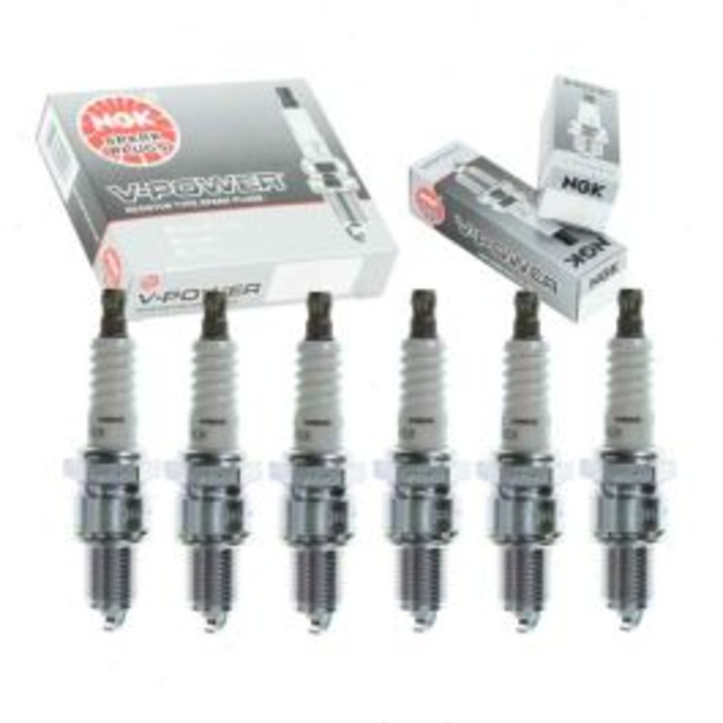 6 pc NGK V-Power Spark Plugs for 1968-1973 Jeep J-2500 3.8L 4.2L L6