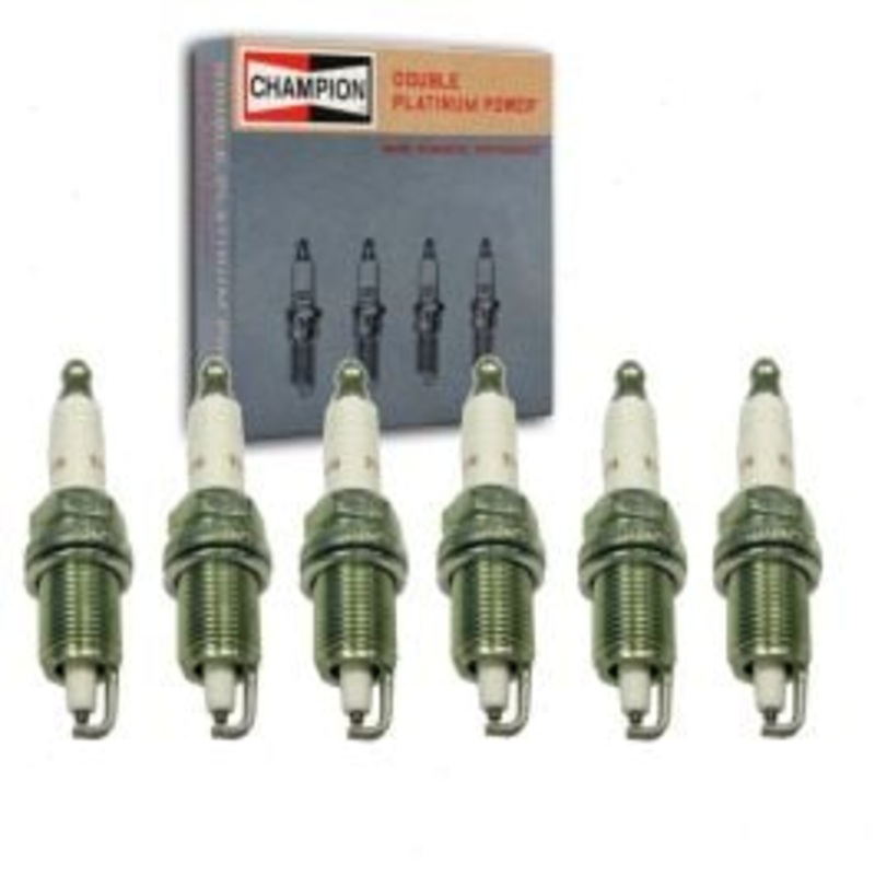 6 pc Champion Double Platinum 7712 QC12PEP Spark Plugs