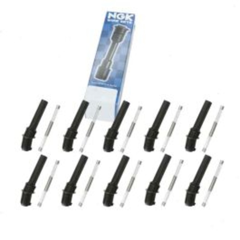 10 pc NGK Ignition Coil Boots for 2000-2005 Ford Excursion 6.8L V10
