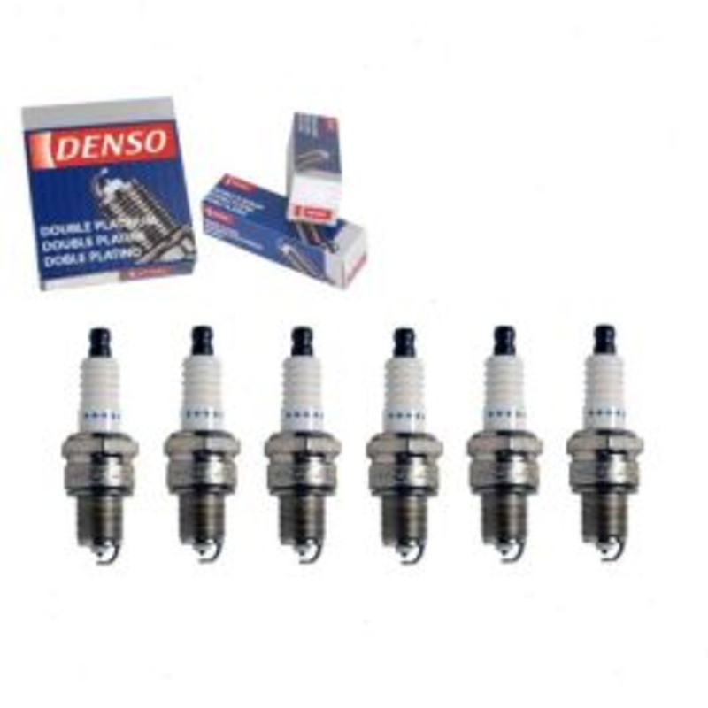 6 pc DENSO Double Platinum Spark Plugs for 1987 BMW 325es 2.7L L6