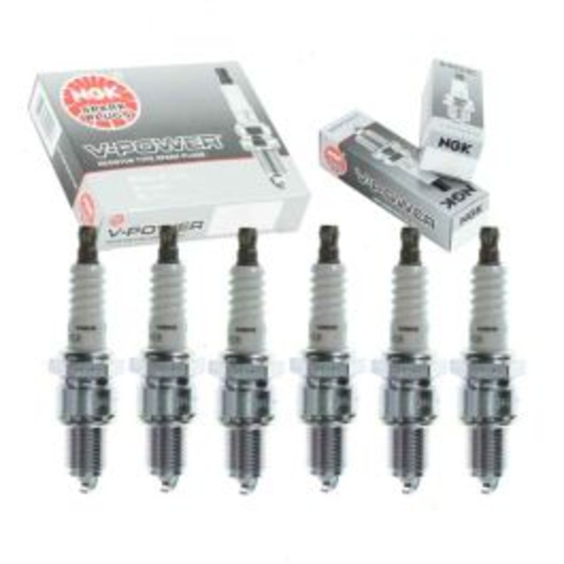 6 pc NGK V-Power Spark Plugs for 1968 Jeep J-3800 3.8L L6