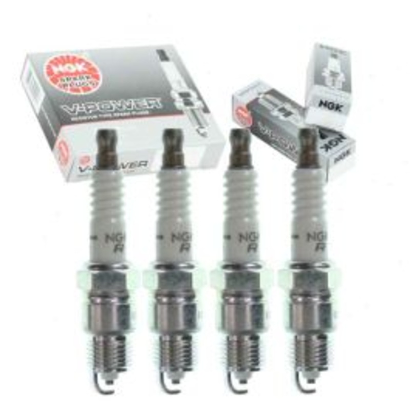 4 pc NGK V-Power Spark Plugs for 1977 Pontiac Ventura 2.5L L4