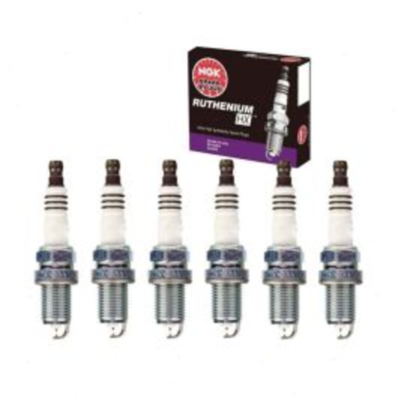 6 pc NGK Ruthenium HX Spark Plugs for 2001-2006 BMW 325Ci 2.5L L6