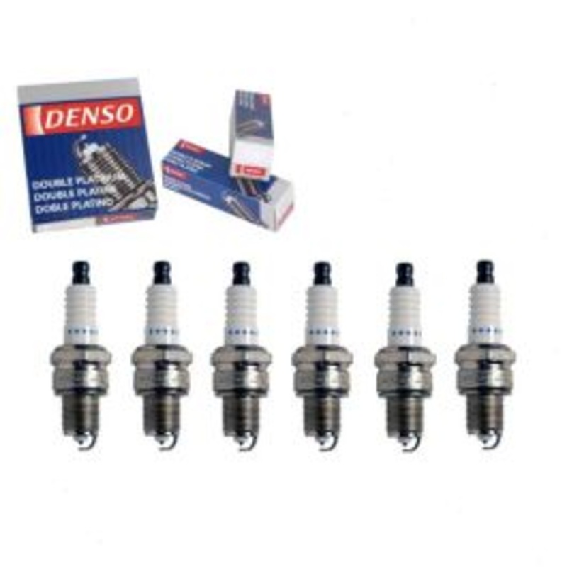6 pc DENSO Double Platinum Spark Plugs for 1990-1991 Dodge B250 3.9L V6
