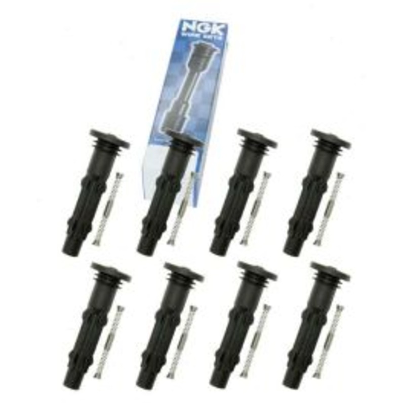 8 pc NGK Ignition Coil Boots for 2007-2012 Mercedes-Benz SL550 5.5L V8