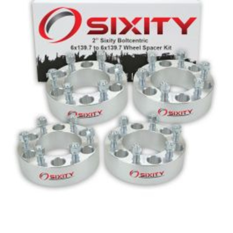 Sixity 4 pc 2" Inch Thick 6x139.7 Wheel Spacers M14x1.5mm 1.25in Studs Lugs