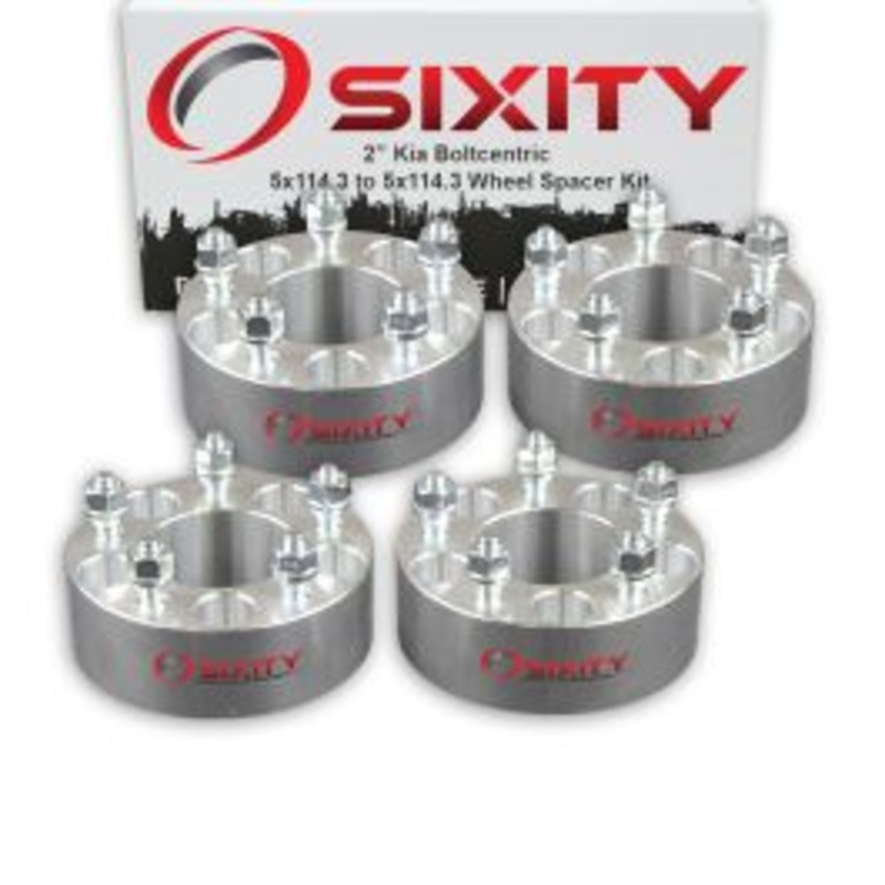 Sixity 4 pc 2" Thick Wheel Spacers - Kia Optima Sportage Sedona - 5x114.3mm