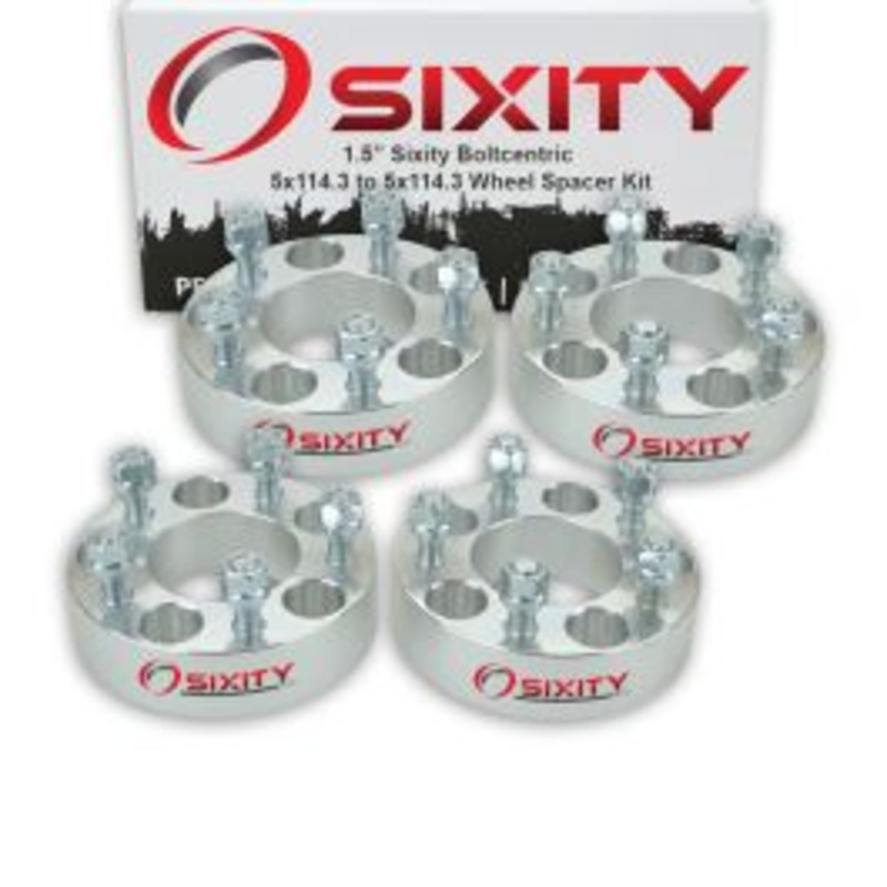 Sixity 4 pc 1.5" Inch Thick 5x114.3 Wheel Spacers 1/2-20tpi 1.25in Studs Lugs