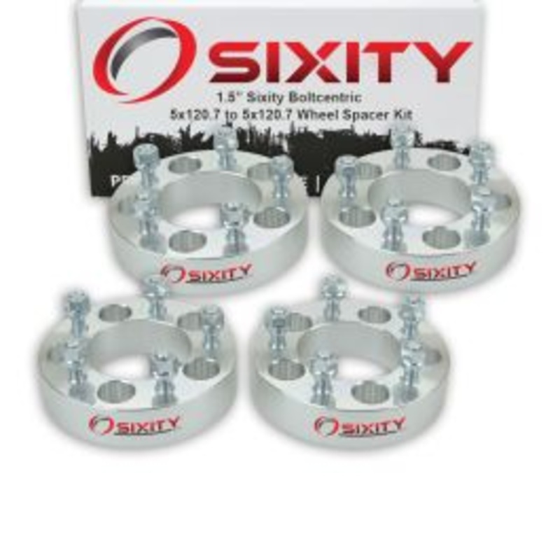 Sixity 4 pc 1.5" Inch Thick 5x120.7 Wheel Spacers M12x1.5mm 1.25in Studs Lugs