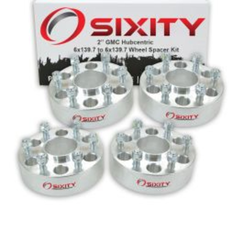 Sixity 4 pc 2" Thick Hubcentric Wheel Spacers - GMC Jimmy Yukon Denali Sierra Savana - 6x139.7mm