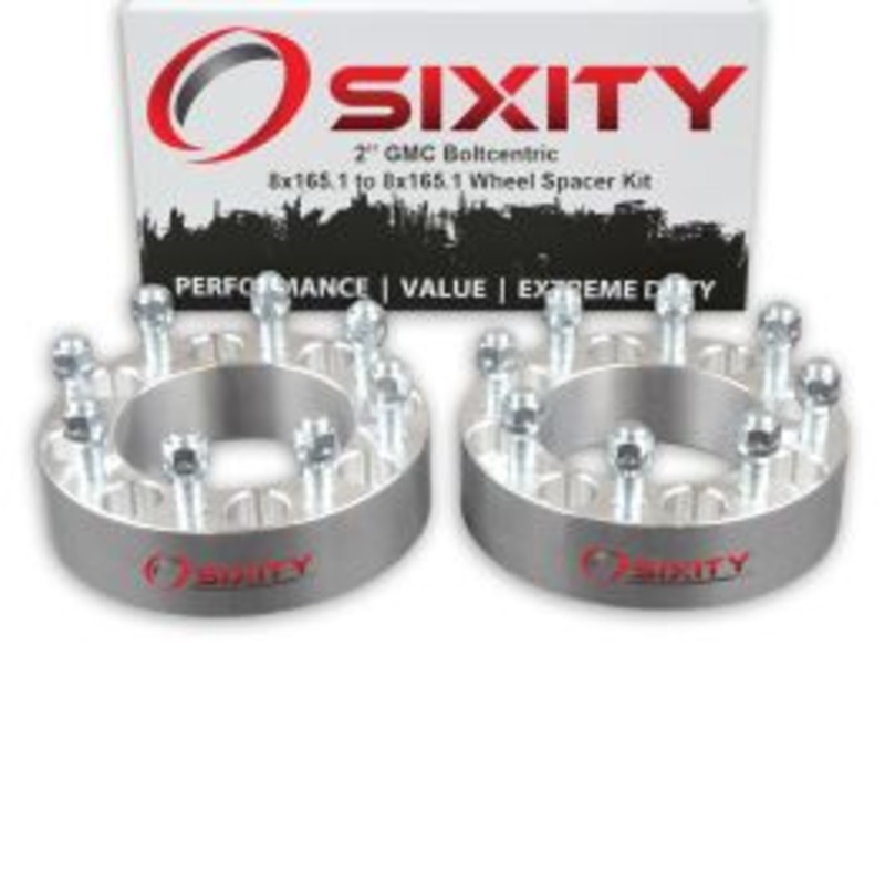 Sixity 2 pc 2" Thick Wheel Spacers - GMC Sierra Yukon 2500 3500 - 8x165.1mm