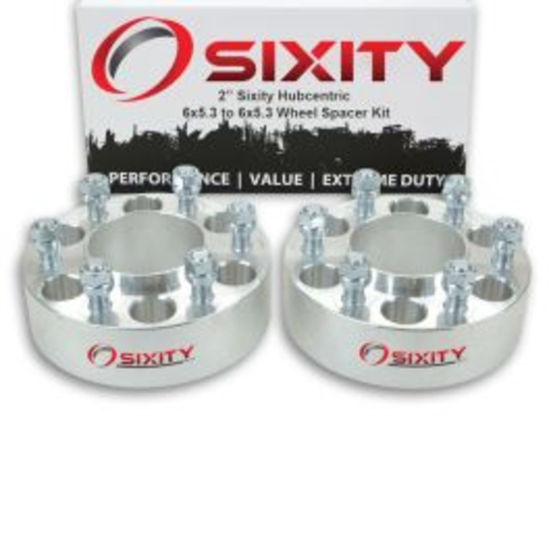 Sixity 2 pc 2" Inch Thick 6x5.3 Wheel Spacers M14x2.0mm 1.25in Hubcentric