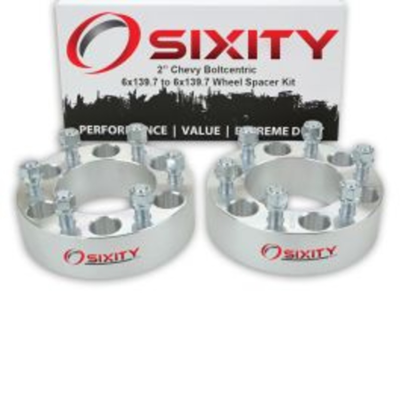 Sixity 2 pc 2" Thick Wheel Spacers - Chevy Blazer C2500 K1500 K2500 Suburban 1500 - 6x139.7mm