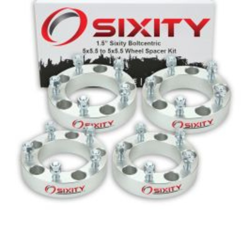 Sixity 4 pc 1.5" Inch Thick 5x5.5 Wheel Spacers 1/2-20tpi 1.25in Studs Lugs