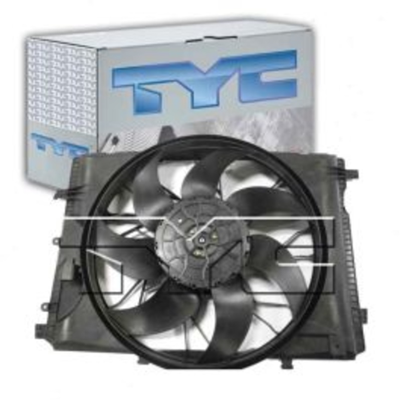 TYC Dual Radiator & Condenser Fan Assembly for 2012-2014 Mercedes-Benz C250 1.8L 2.5L L4 V6