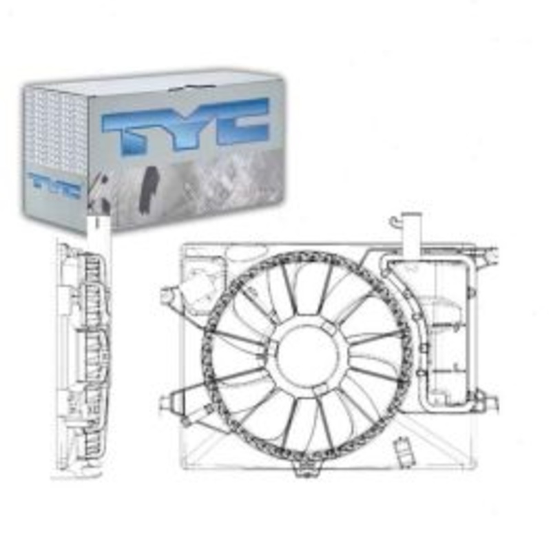 TYC Dual Radiator & Condenser Fan Assembly for 2013-2015 Hyundai Elantra GT