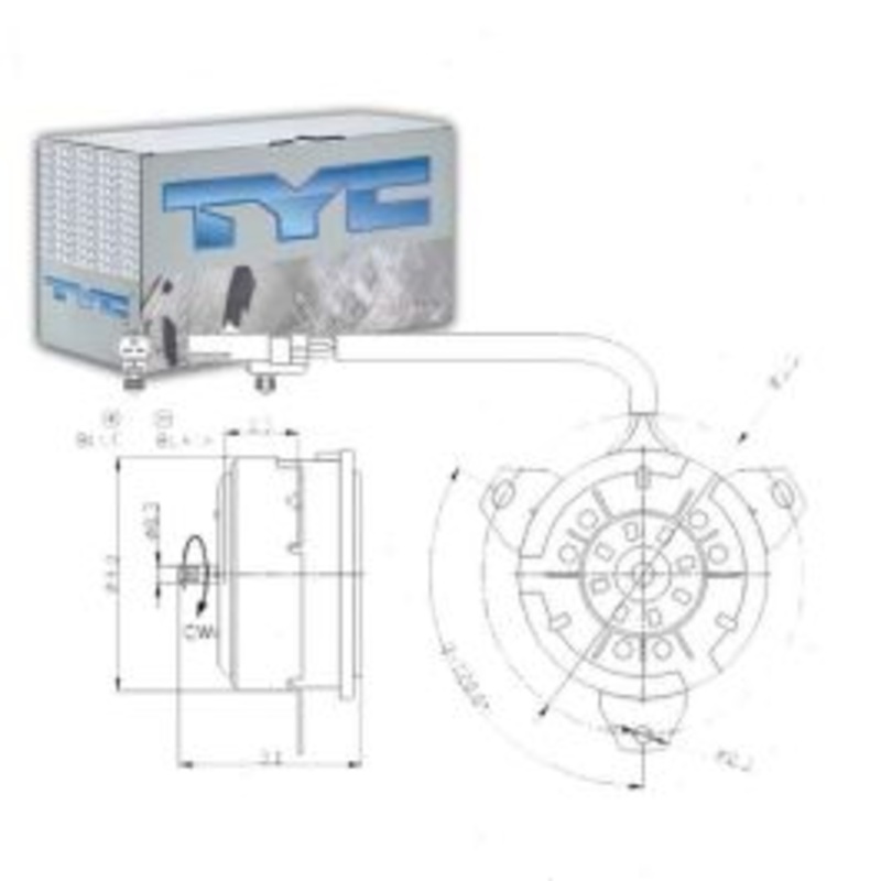 TYC Engine Cooling Fan Motor for 2002-2007 Jeep Liberty 3.7L V6