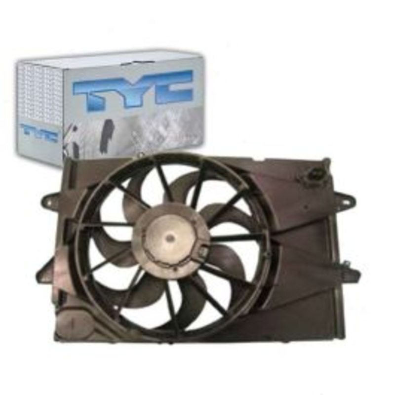 TYC Dual Radiator & Condenser Fan Assembly for 2010-2016 GMC Terrain 2.4L L4