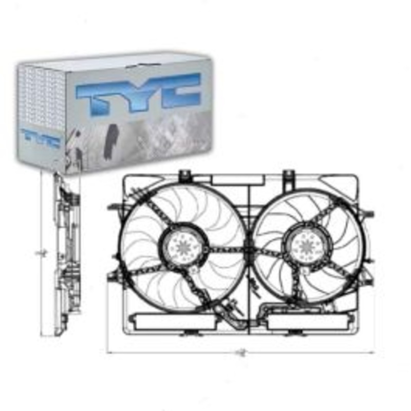 TYC Dual Radiator & Condenser Fan Assembly for 2009-2014 Audi A4 2.0L L4
