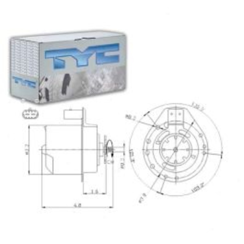 TYC Left Engine Cooling Fan Motor for 1991-1994 Oldsmobile 98