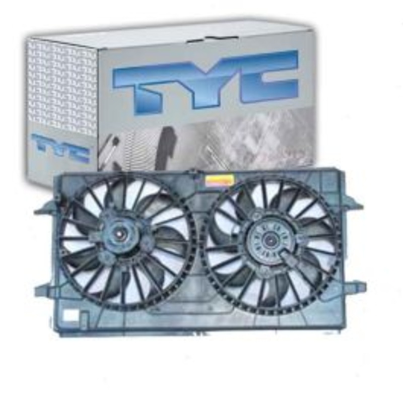 TYC Dual Radiator & Condenser Fan Assembly for 2007-2009 Saturn Aura 3.5L 3.6L V6