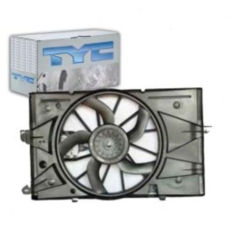TYC Dual Radiator & Condenser Fan Assembly for 2009-2012 Lincoln MKS 3.5L 3.7L V6