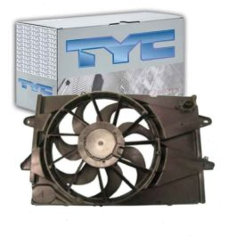 TYC Dual Radiator & Condenser Fan Assembly for 2010-2017 GMC Terrain 2.4L L4
