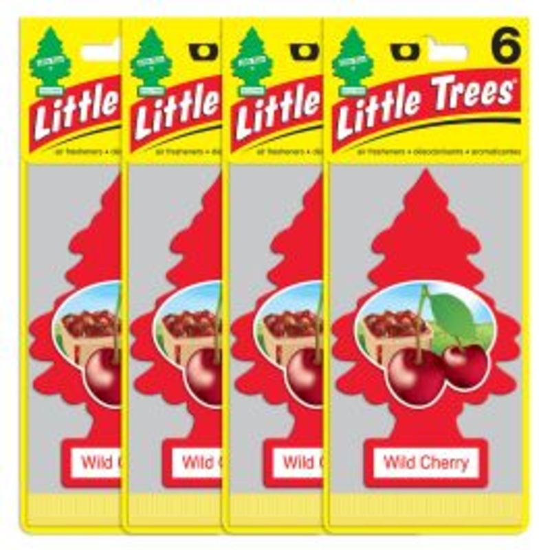 Little Trees Wild Cherry Air Freshener for Car and Home - 24 pack